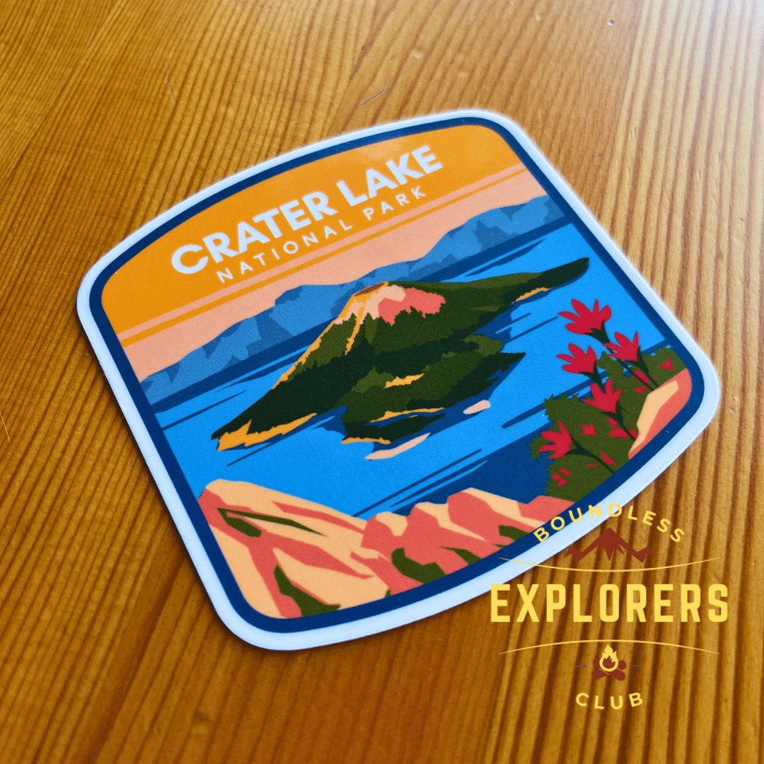 Crater Lake National Park Sticker: Waterproof Vinyl Decal for Water Bottle, Laptop, Car