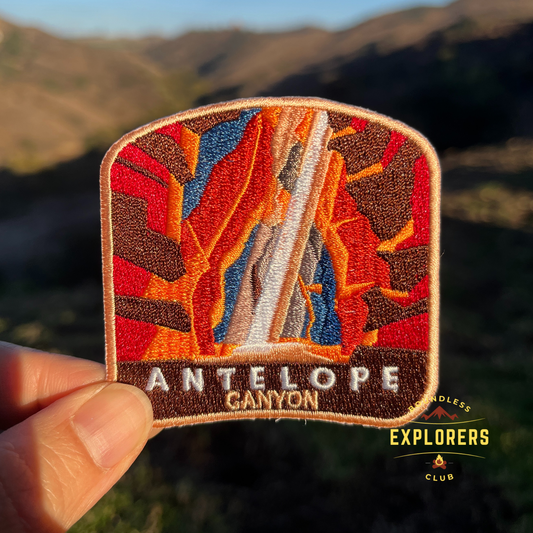 Antelope Canyon National Park Patch for Backpack Denim Jacket Iron On Embroidery Patch Themed Camping Nature Mountain USA Travel Gifts for Her Him