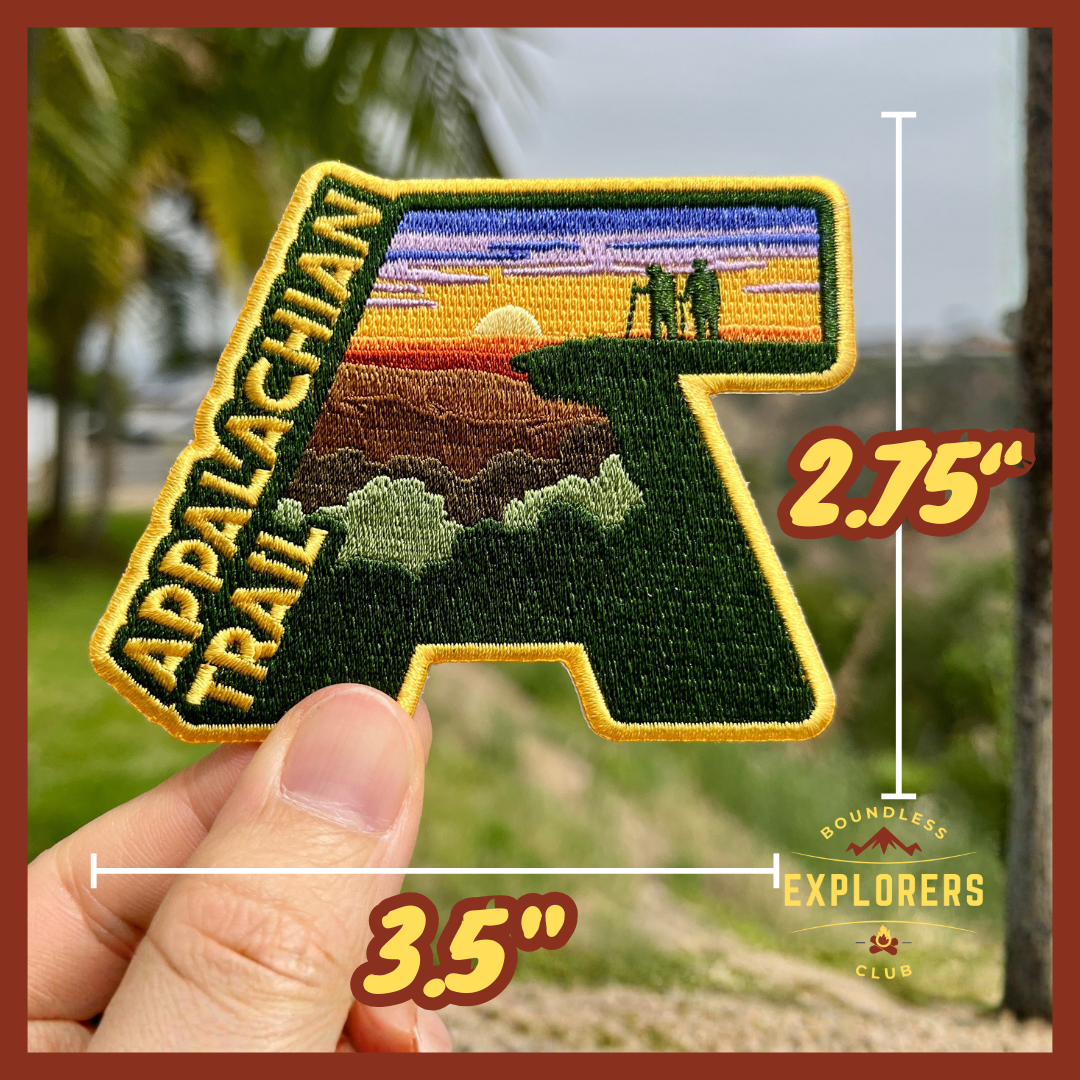 Appalachian Trail Patch: 2.75-Inch Iron-On Embroidered Badge for Backpack, Jacket, Bag
