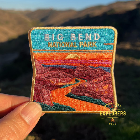 Big Bend National Park Patch for Backpack Denim Jacket Iron On Embroidery Patch Themed Camping Nature Mountain USA Travel Gifts for Her Him