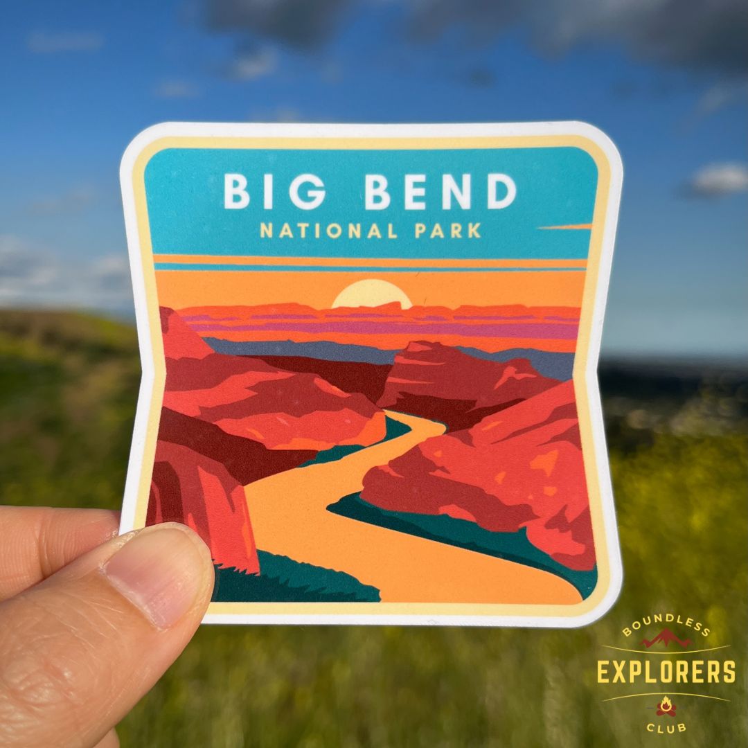 Big Bend National Park Sticker for Water Bottle Laptop Car Sticker Themed Traveler Hiking Mountain Waterproof Vinyl Decals for Gift for Her