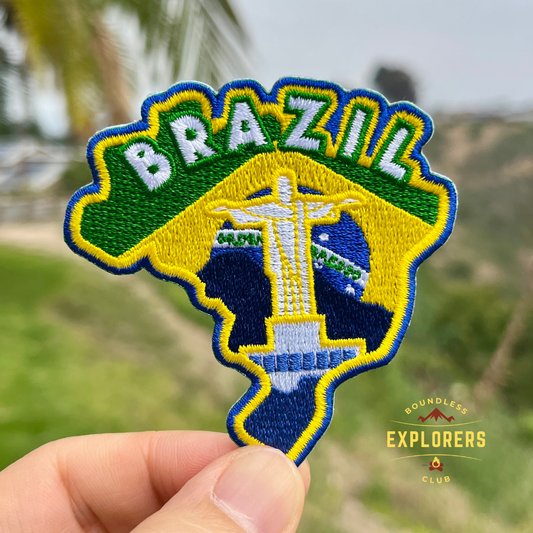Brazil Patch: 2.75-Inch Iron-On Embroidered Badge for Backpack, Jacket, Bag