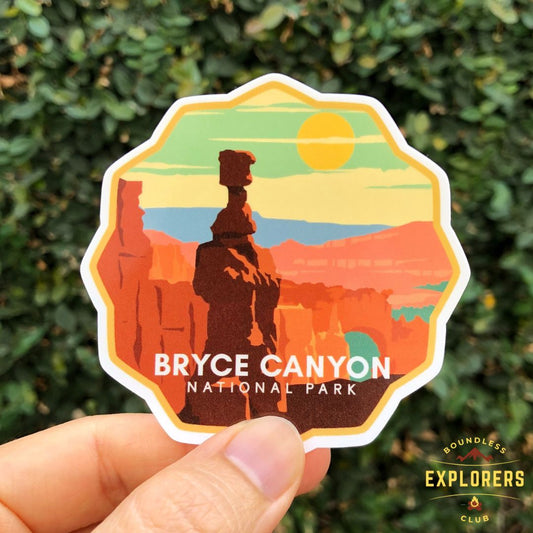 Bryce Canyon National Park Sticker for Water Bottle Laptop Car Sticker Themed Traveler Hiking USA Waterproof Vinyl Decals Gift for Her Him