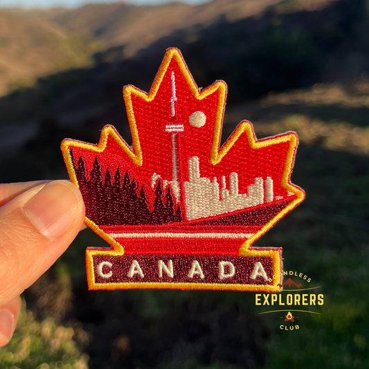 Canada Patch for Backpack Denim Jacket Iron On Embroidery Patch Themed Camping Nature Mountain USA Travel Gifts for Her Him