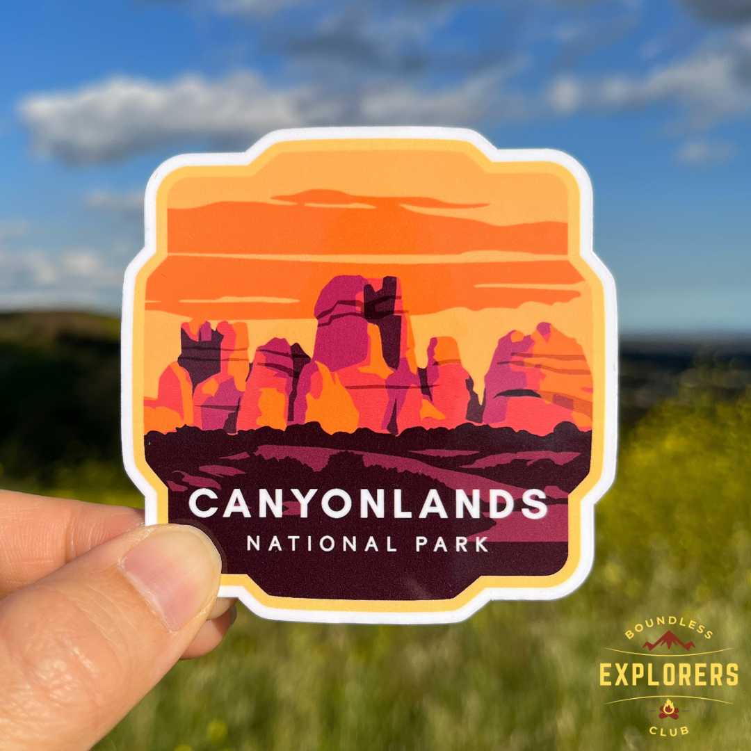 Canyonlands National Park Sticker for Water Bottle Laptop Car Sticker Themed Traveler Hiking USA Waterproof Vinyl Decals Gift for Her Him