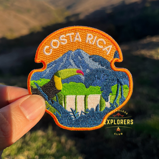 Costa Rica for Patch Backpack Denim Jacket Iron On Embroidery Patch Themed Camping Nature Mountain USA Travel Gifts for Her Him