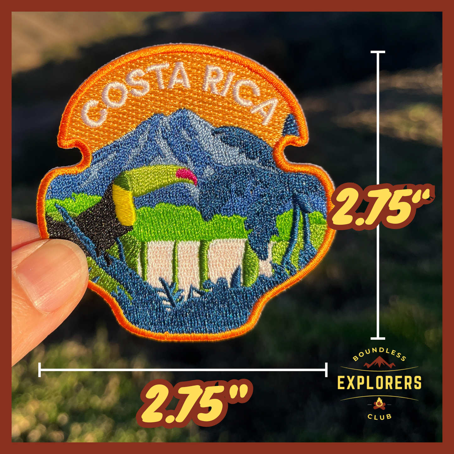 Costa Rica for Patch Backpack Denim Jacket Iron On Embroidery Patch Themed Camping Nature Mountain USA Travel Gifts for Her Him