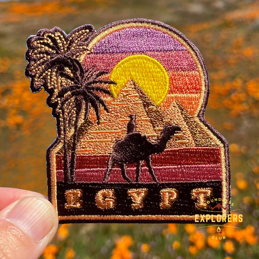 Egypt Patch: 2.75-Inch Iron-On Embroidered Badge for Backpack, Jacket, Bag