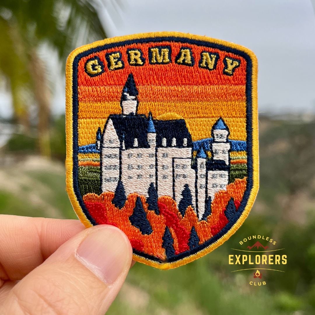 Germany Patch: 2.75-Inch Iron-On Embroidered Badge for Backpack, Jacket, Bag