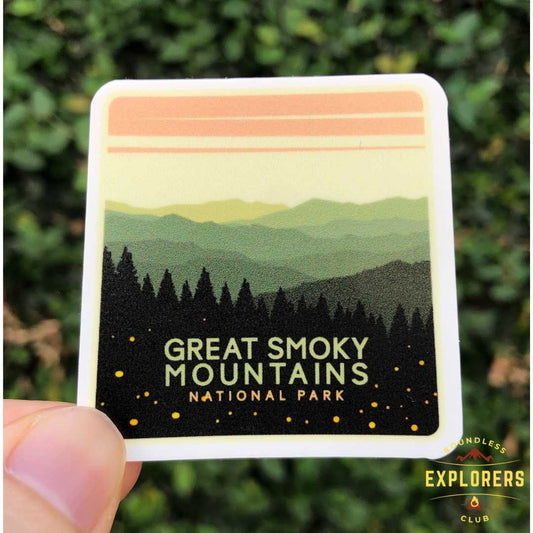 Great Smoky Mountains National Park Sticker for Water Bottle Laptop Car Sticker Themed Traveler Hiking USA Waterproof Vinyl Decals Gift Her