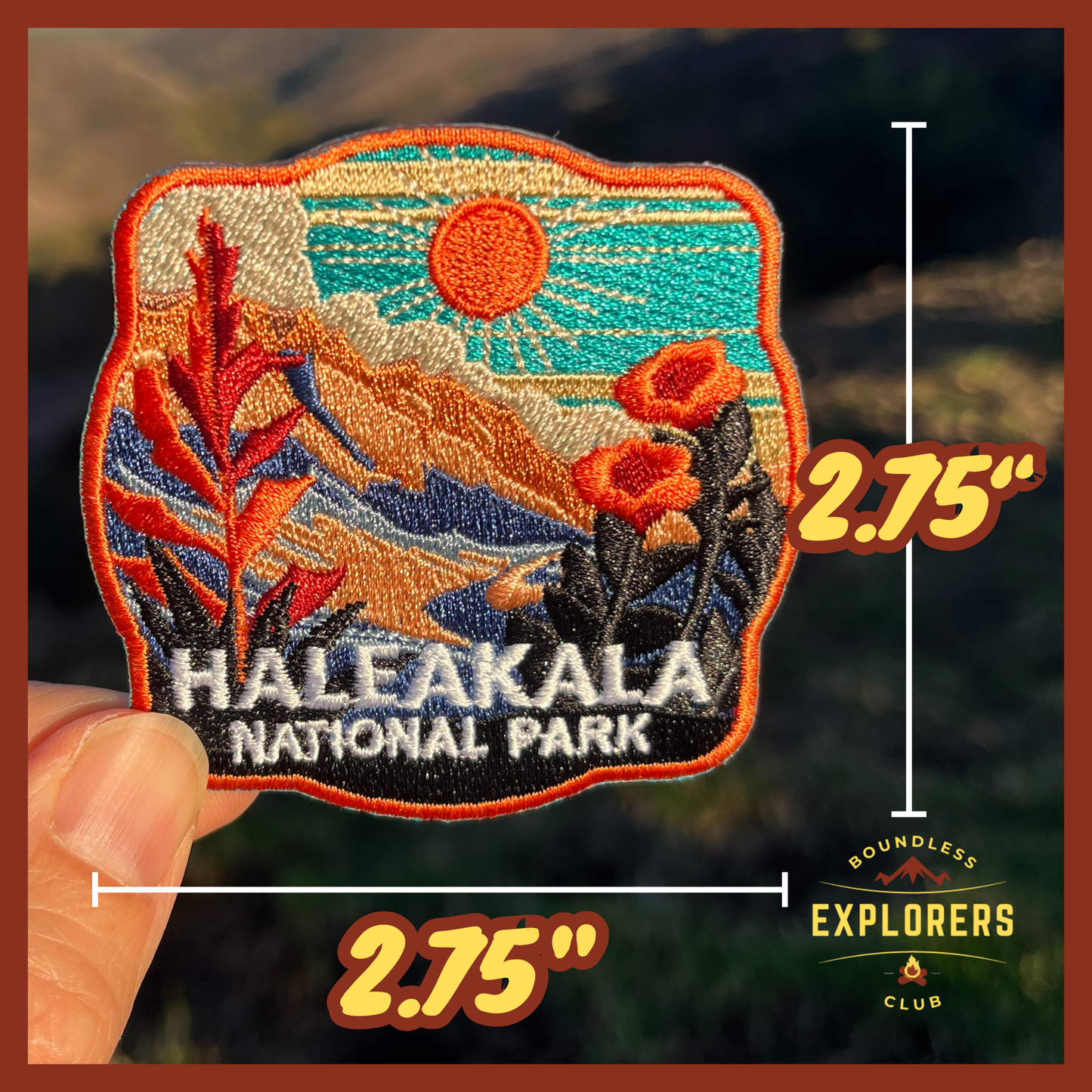 Haleakala National Park Patch for Backpack Denim Jacket Iron On Embroidery Patch Themed Camping Nature Mountain USA Travel Gifts for Her Him