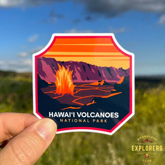 Hawaiʻi Volcanoes National Park Sticker for Water Bottle Laptop Car Sticker Themed Traveler Hiking Nature Waterproof Vinyl Decals Gift Her