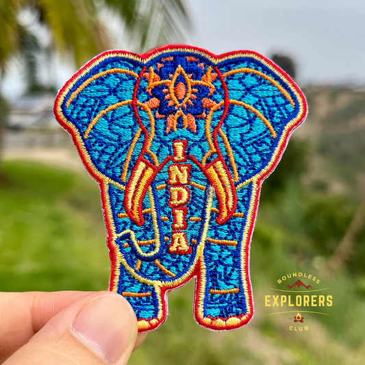 India Patch: 2.75-Inch Iron-On Embroidered Badge for Backpack, Jacket, Bag