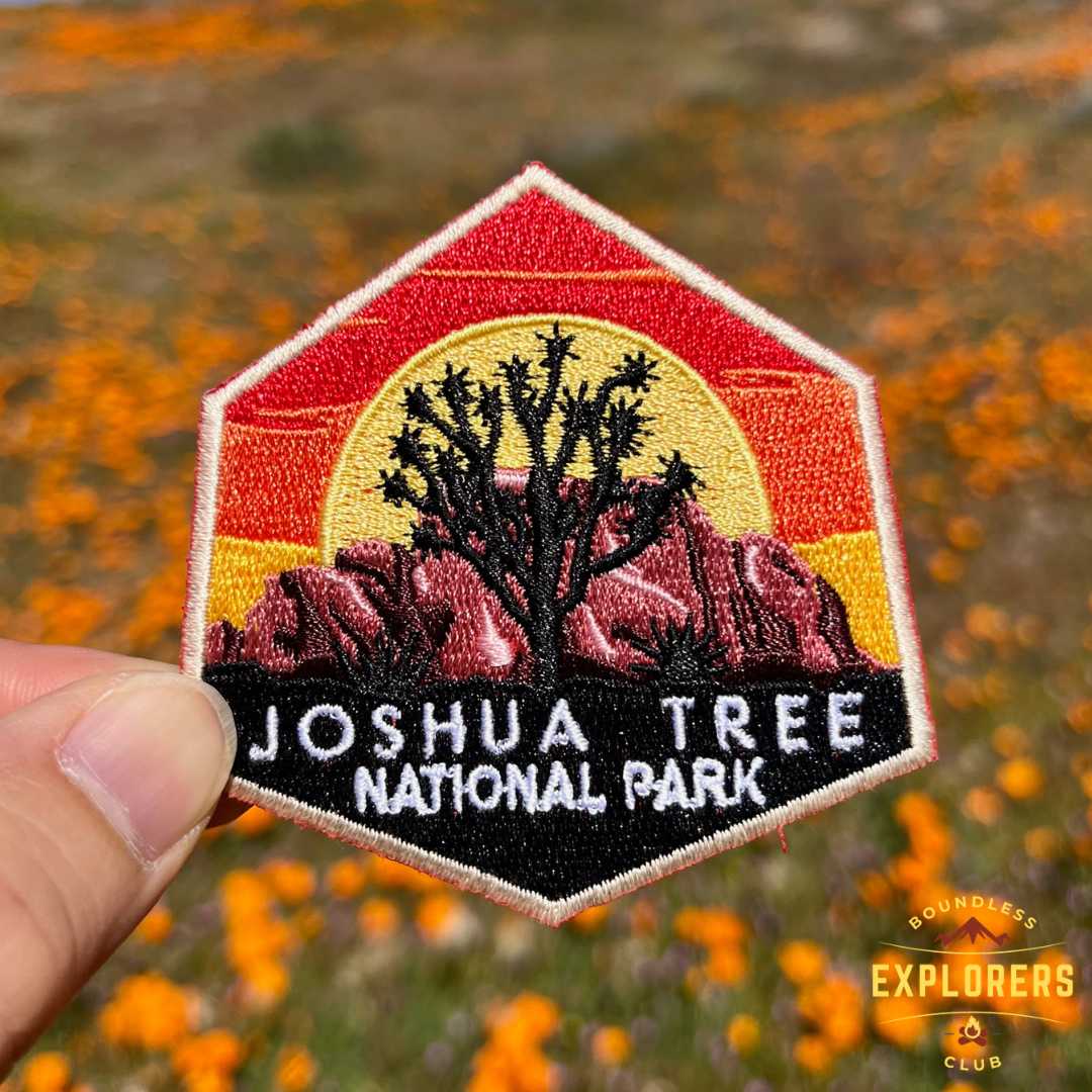 Joshua Tree National Park Patch for Backpack Denim Jacket Iron On Embroidery Decal Themed Hiker USA Mountain Nature Travel Gifts for Her Him