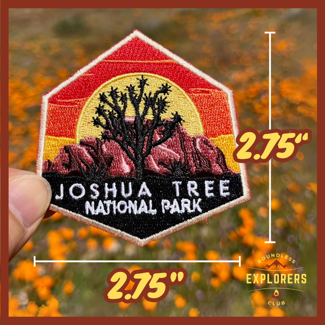 Joshua Tree National Park Patch for Backpack Denim Jacket Iron On Embroidery Decal Themed Hiker USA Mountain Nature Travel Gifts for Her Him