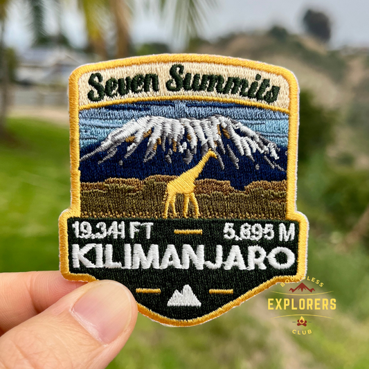 Kilimanjaro - Seven Summits Patch: 2.75-Inch Iron-On Embroidered Badge for Backpack, Jacket, Bag