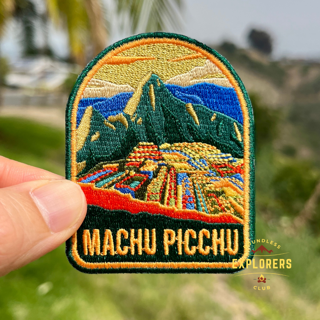 Machu Picchu Peru Patch: 2.75-Inch Iron-On Embroidered Badge for Backpack, Jacket, Bag