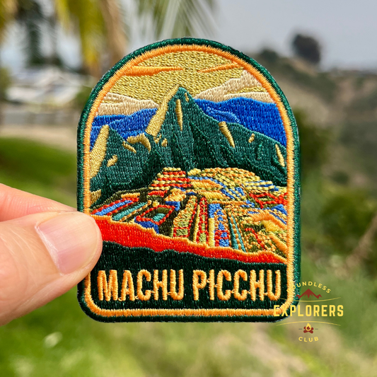 Machu Picchu Peru Patch: 2.75-Inch Iron-On Embroidered Badge for Backpack, Jacket, Bag