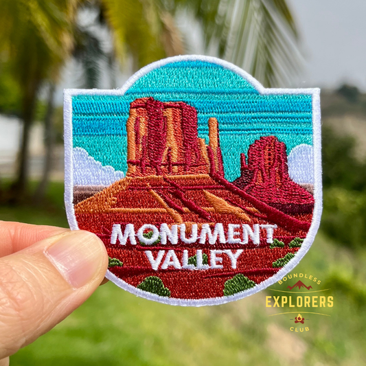 Monument Valley Patch: 2.75-Inch Iron-On Embroidered Badge for Backpack, Jacket, Bag