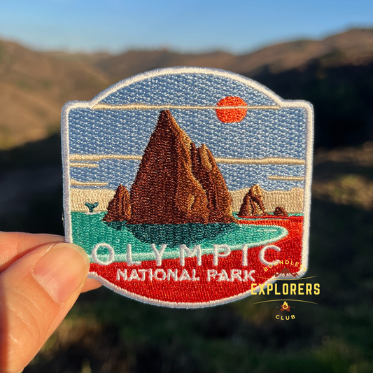 Olympic National Park Patch for Backpack Denim Jacket Iron On Embroidery Patch Themed Camping Nature Mountain USA Travel Gifts for Her Him