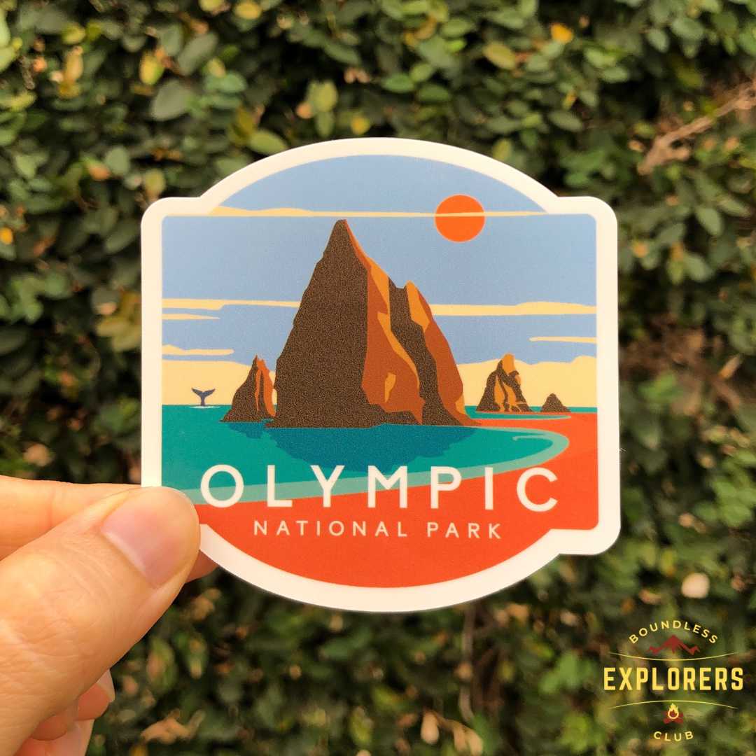 Olympic National Park Sticker for Water Bottle Laptop Car Sticker Themed Traveler Nature Hiking USA Waterproof Vinyl Decals Gift Her Him