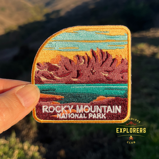 Rocky Mountain National Park Patch for Backpack Denim Jacket Iron On Embroidery Patch Themed Camping Nature Mountain USA Travel Gifts for Her Him