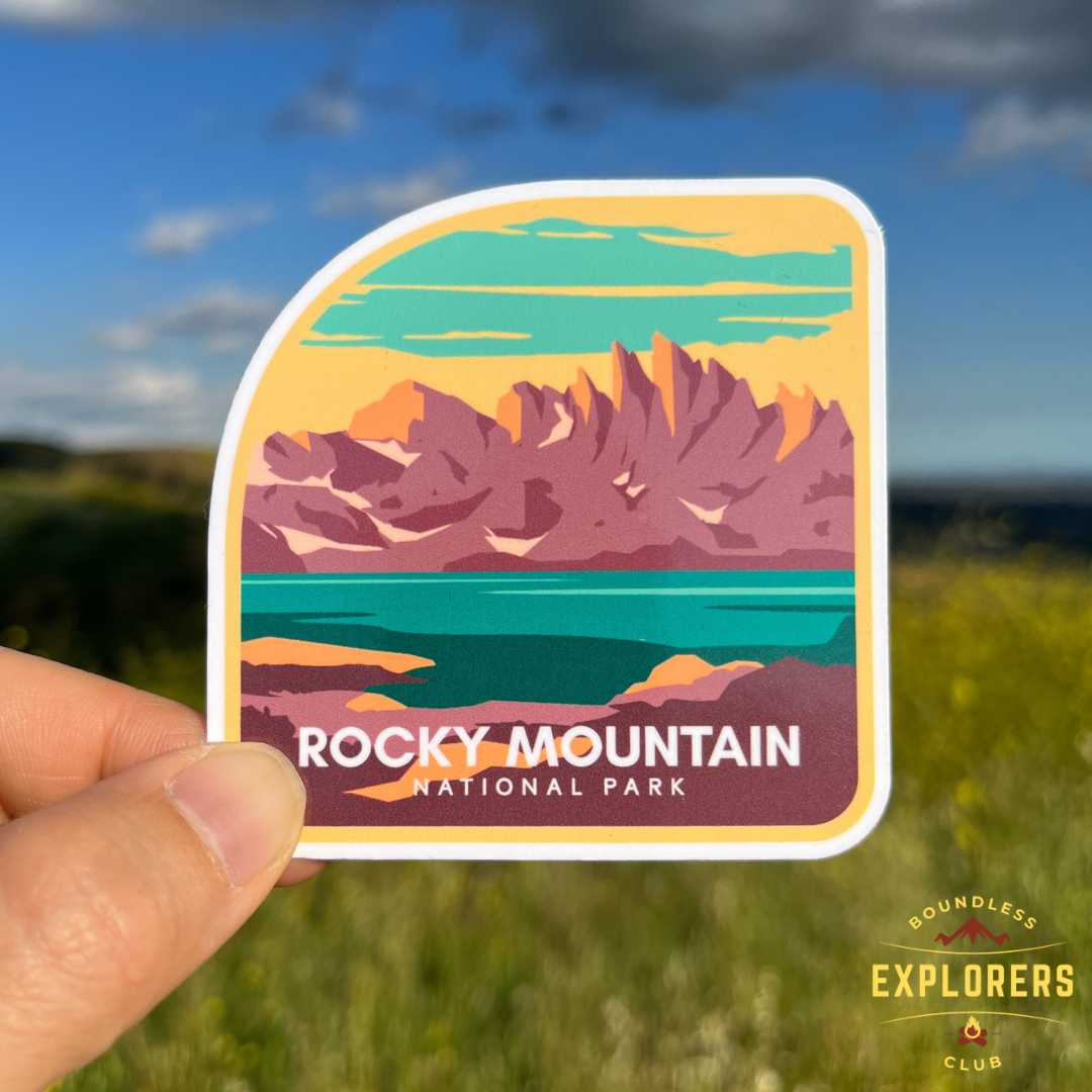 Rocky Mountain National Park Sticker for Water Bottle Laptop Car Sticker Themed Traveler Nature Hiking USA Waterproof Vinyl Decals Gift Her