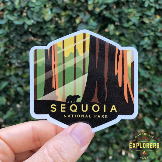 Sequoia National Park Sticker for Water Bottle Laptop Car Sticker Themed Traveler Nature Bear Hiking USA Waterproof Vinyl Decals Gift Her