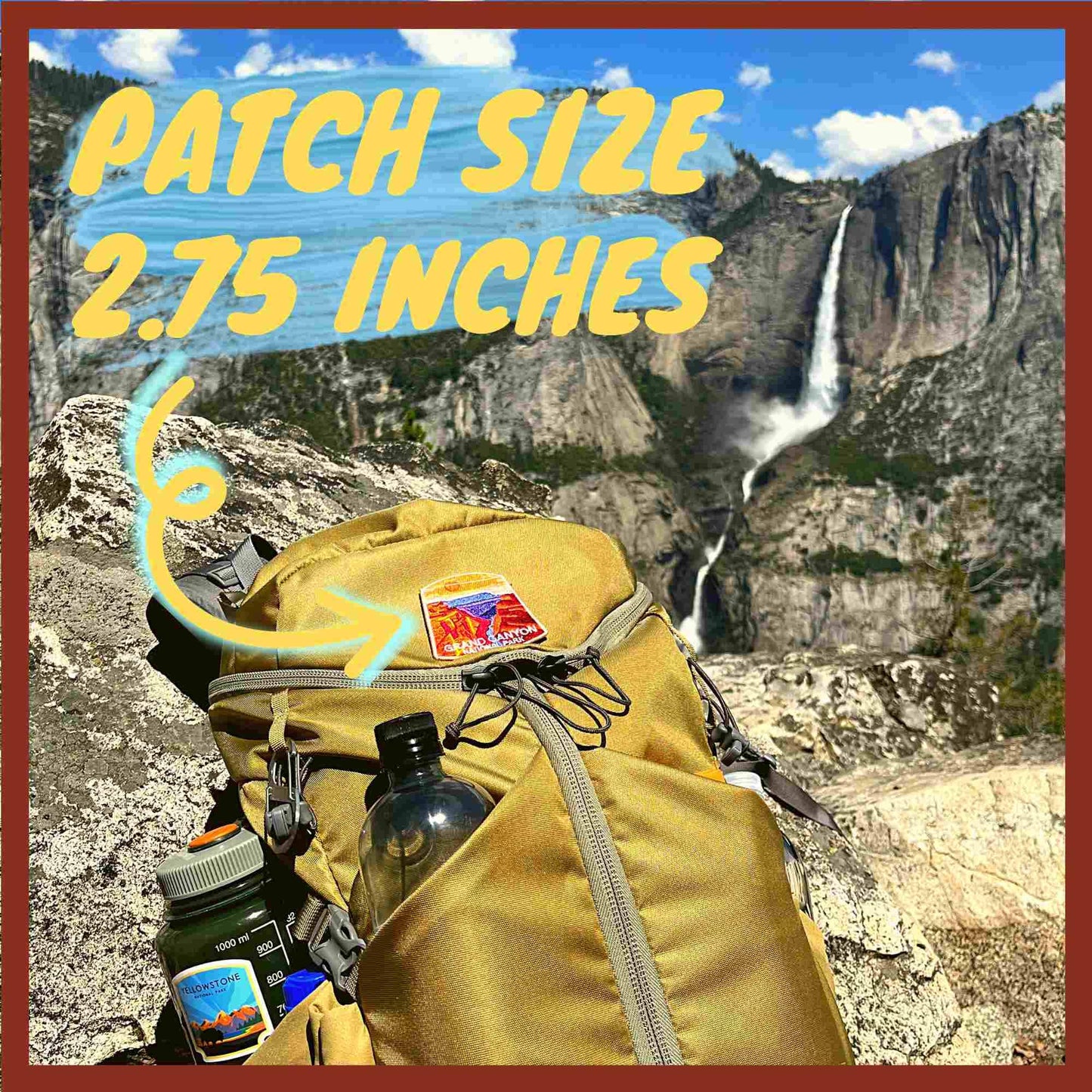 Horseshoe Bend Glen Canyon Arizona Patch: 2.75-Inch Iron-On Embroidered Badge for Backpack, Jacket, Bag