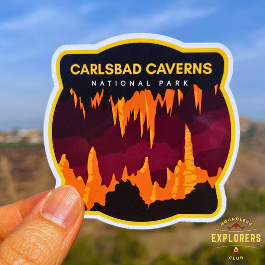 Carlsbad Caverns National Park Sticker for Water Bottle Laptop Car Sticker Themed Traveler Hiking Waterproof Vinyl Decals Gift for Her Him