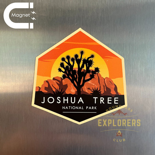 Joshua Tree National Park Fridge Magnet for Refrigerator Themed Hiker Traveler Hiking Mountain Nature USA Vinyl Souvenir for Gift for Her