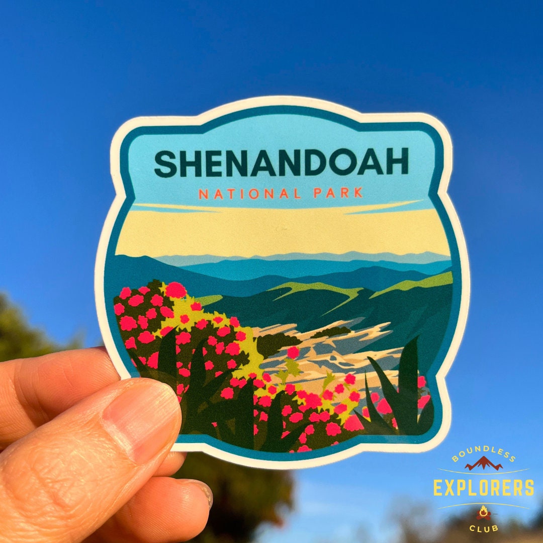 Shenandoah National Park Sticker for Water Bottle Laptop Car Sticker Themed Traveler Nature Hiking USA Waterproof Vinyl Decals Gift Her