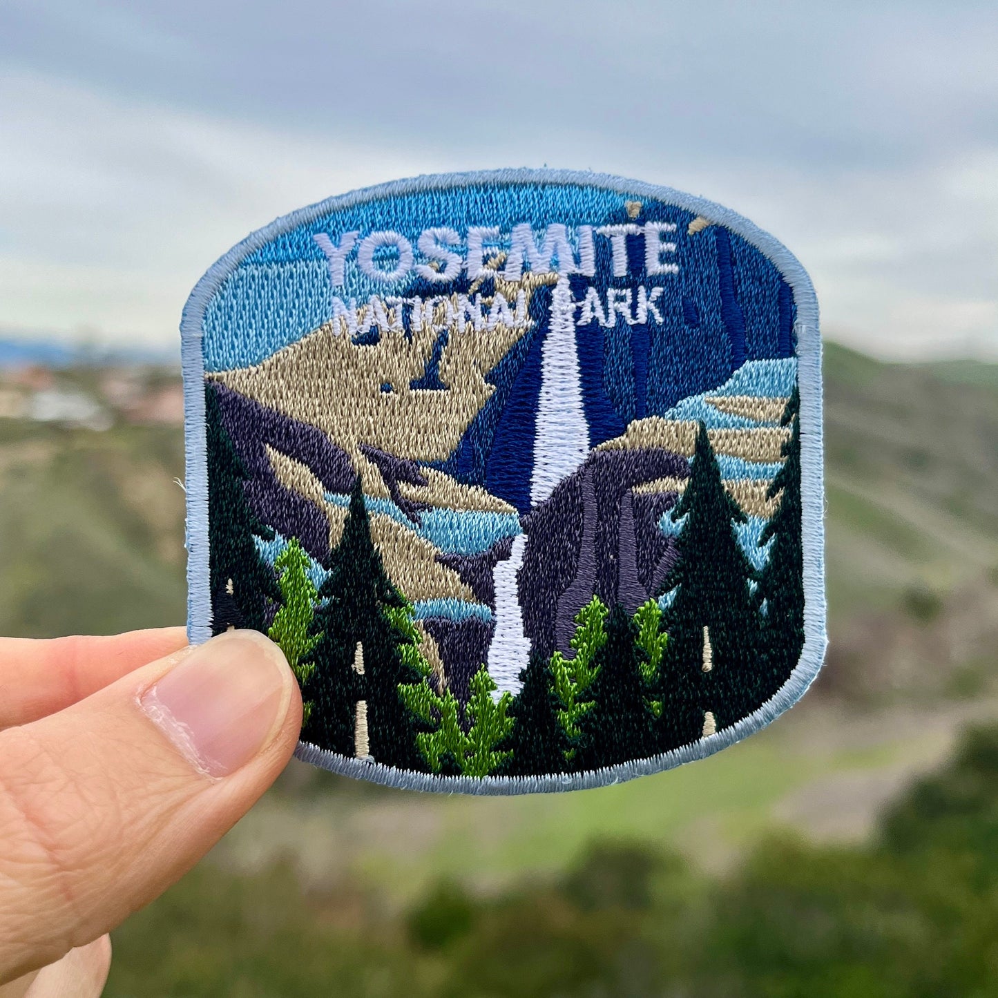 Yosemite Falls National Park Patch for Backpack Denim Jacket Iron On Embroidery Decal Themed Nature Hiker USA Nature Travel Gifts for Her