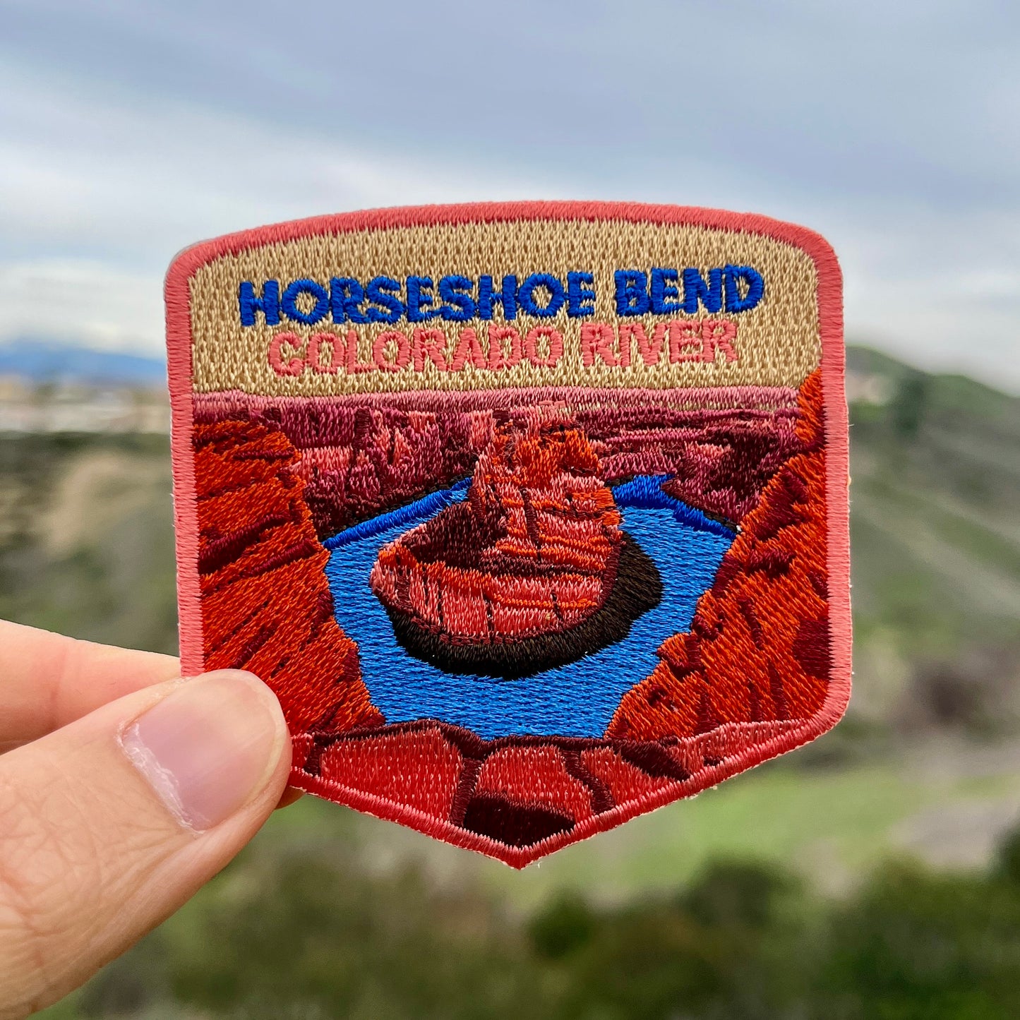 Horseshoe Bend Glen Canyon Arizona Patch: 2.75-Inch Iron-On Embroidered Badge for Backpack, Jacket, Bag