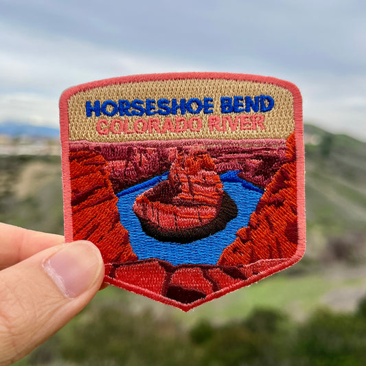 Horseshoe Bend Glen Canyon Arizona Patch: 2.75-Inch Iron-On Embroidered Badge for Backpack, Jacket, Bag