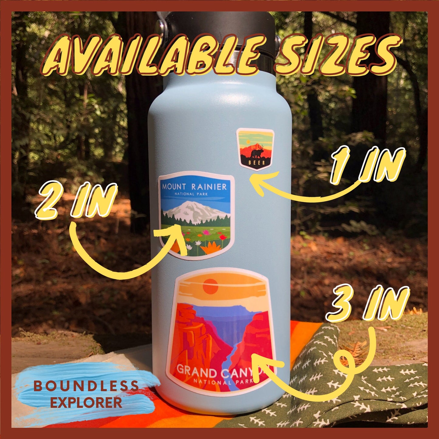 Yosemite Half Dome National Park Sticker for Water Bottle Laptop Car Sticker Themed Traveler Nature Hiking Waterproof Vinyl Decals Gift Her